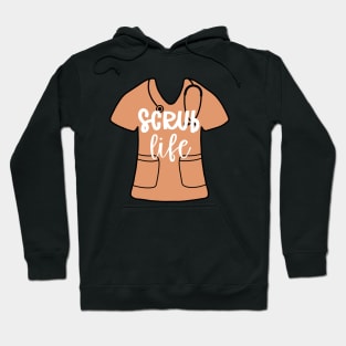 Scrub life - orange nurse scrub Hoodie